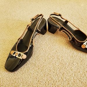 VANELi leather pumps - black and tan
